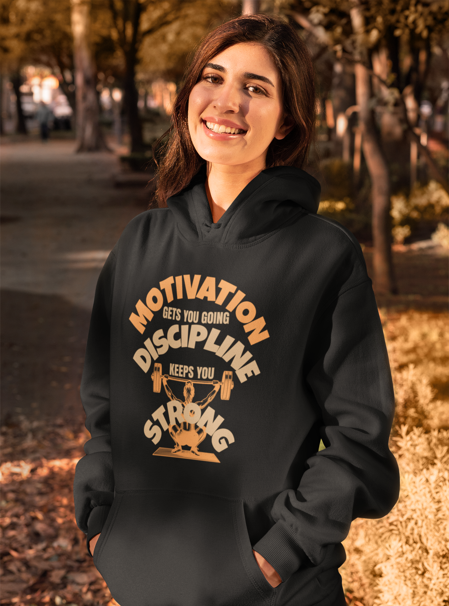 Motivation Discipline and Strong unisex hoodie